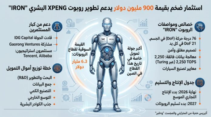 استثمار ضخم بقيمة 900 مليون دولار يدعم تطوير روبوت XPENG البشري 